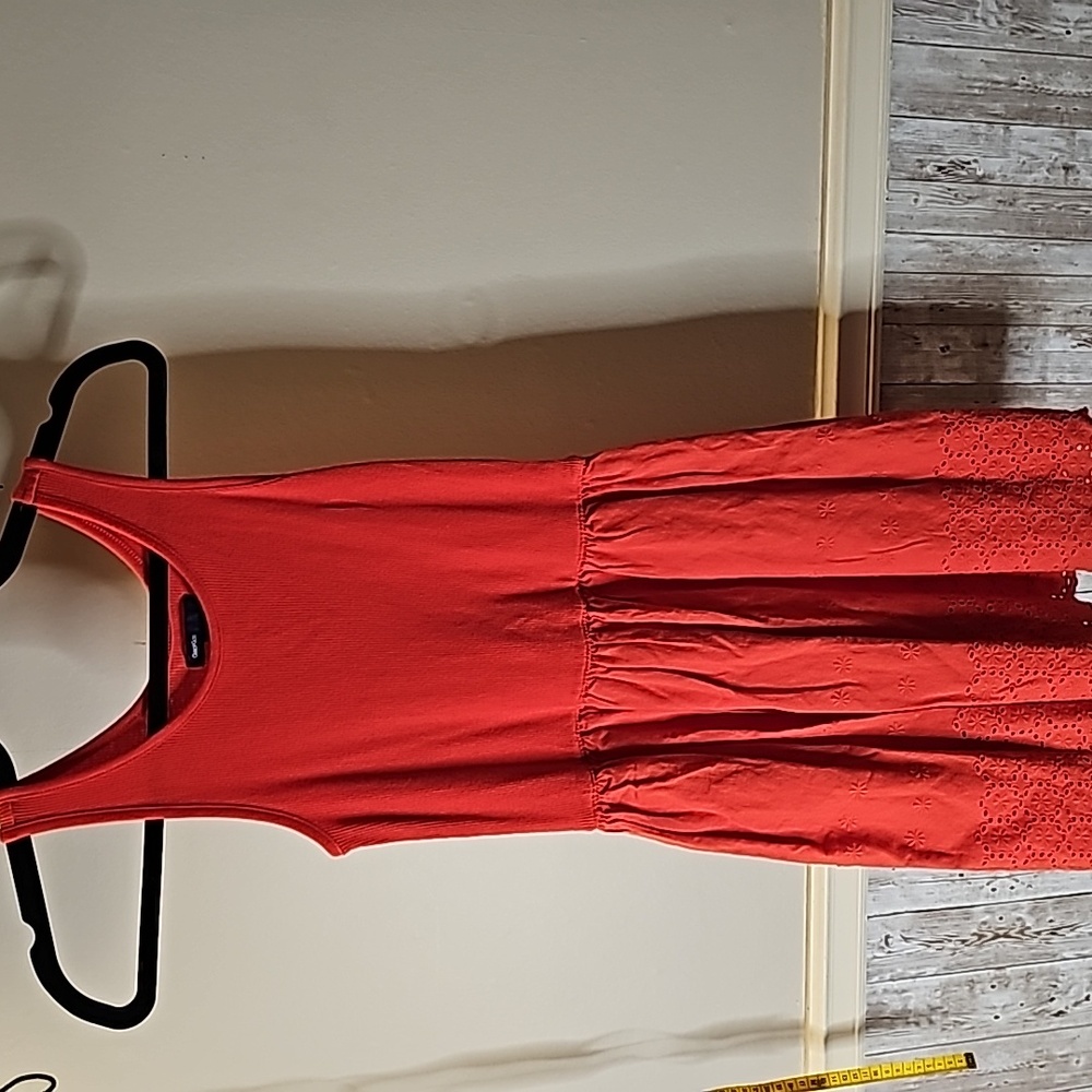 🟠V🔹️Orangish Red Tank Dress